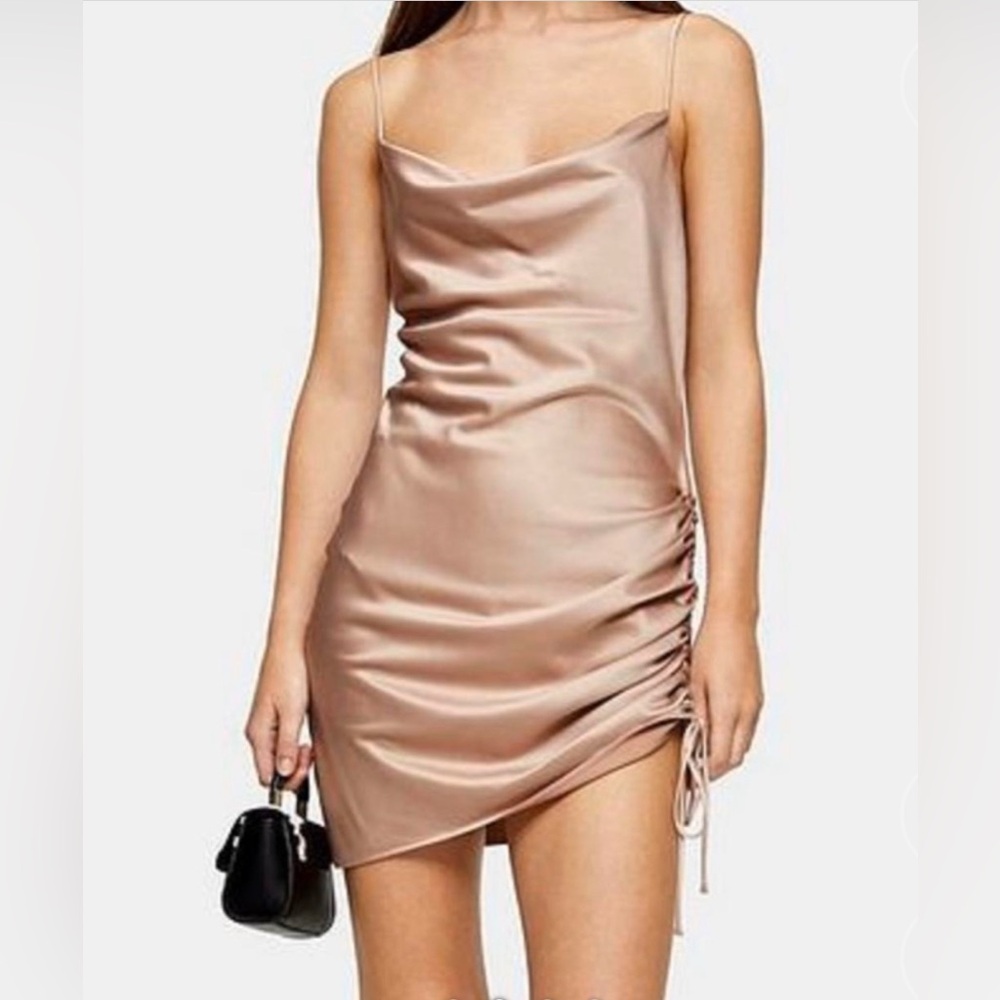 Topshop Rose Gold mini dress